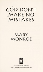 God don't make no mistakes  Cover Image
